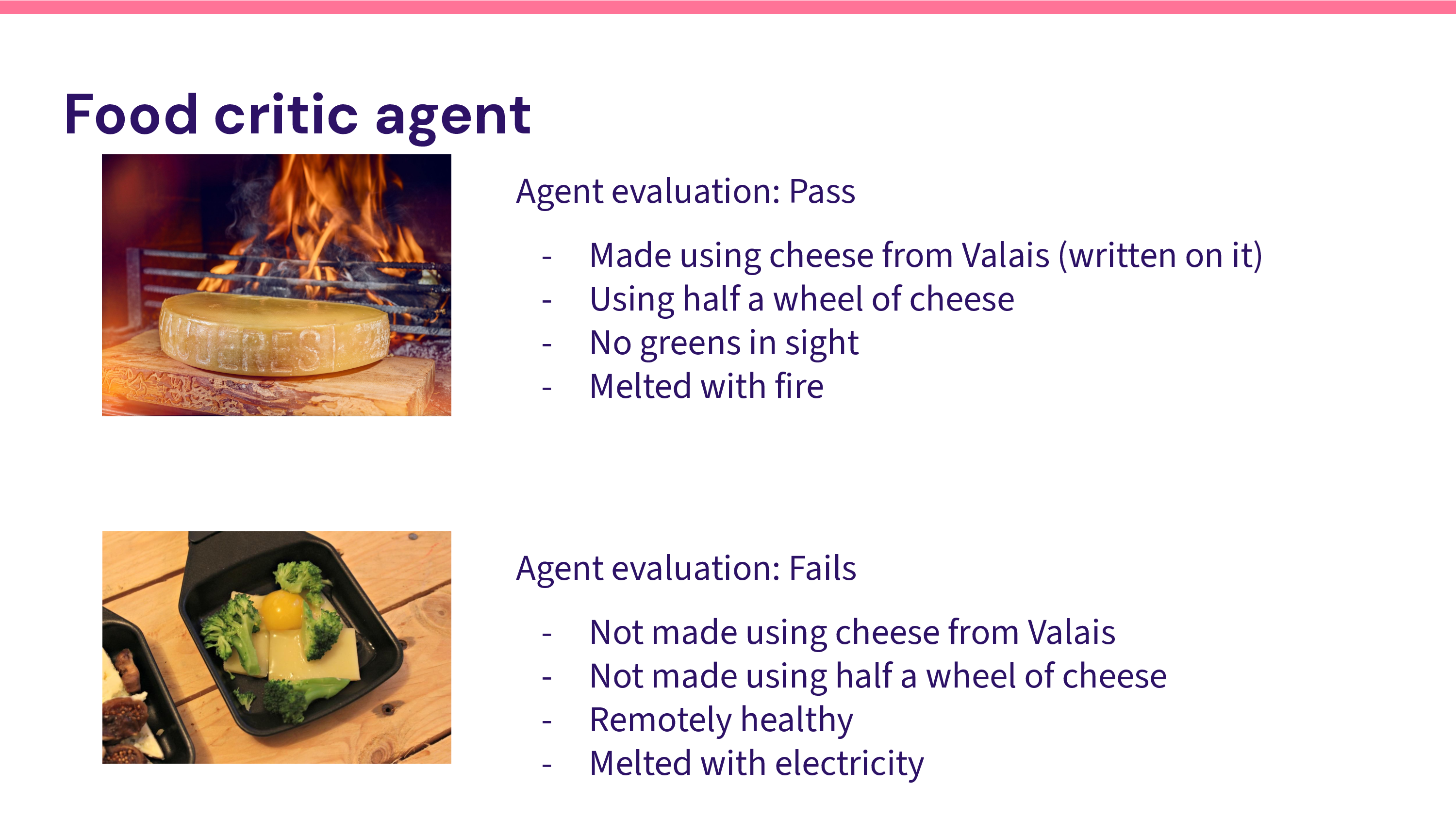 The food critic agent checklist