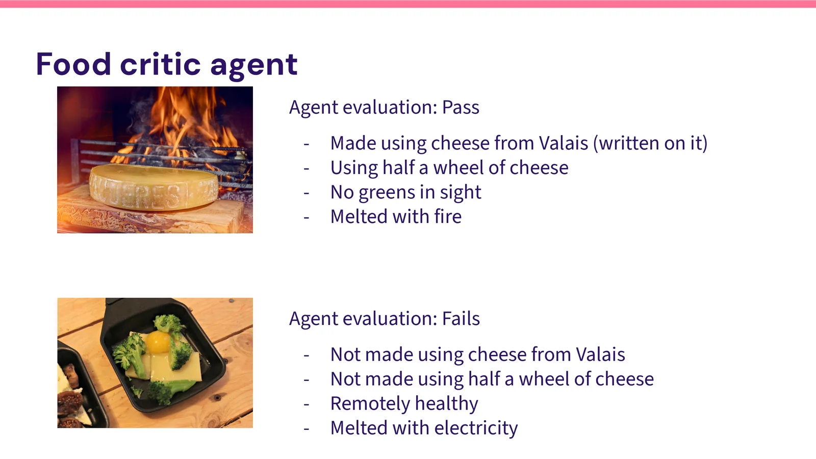 The food critic agent checklist