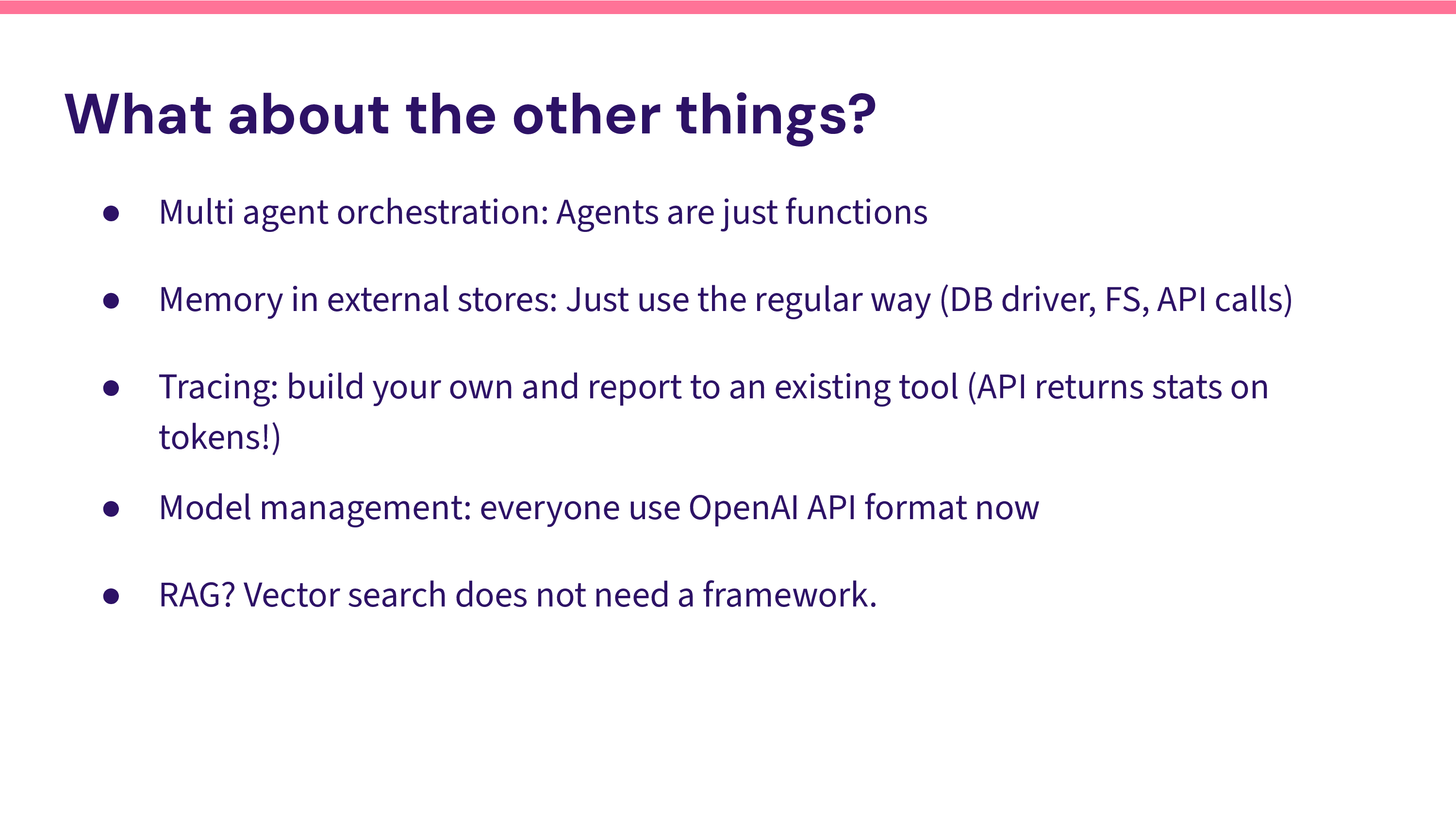 What about the other things?