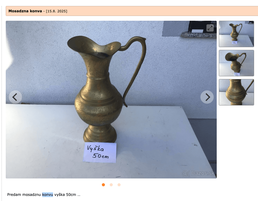 Watering can in Slovak