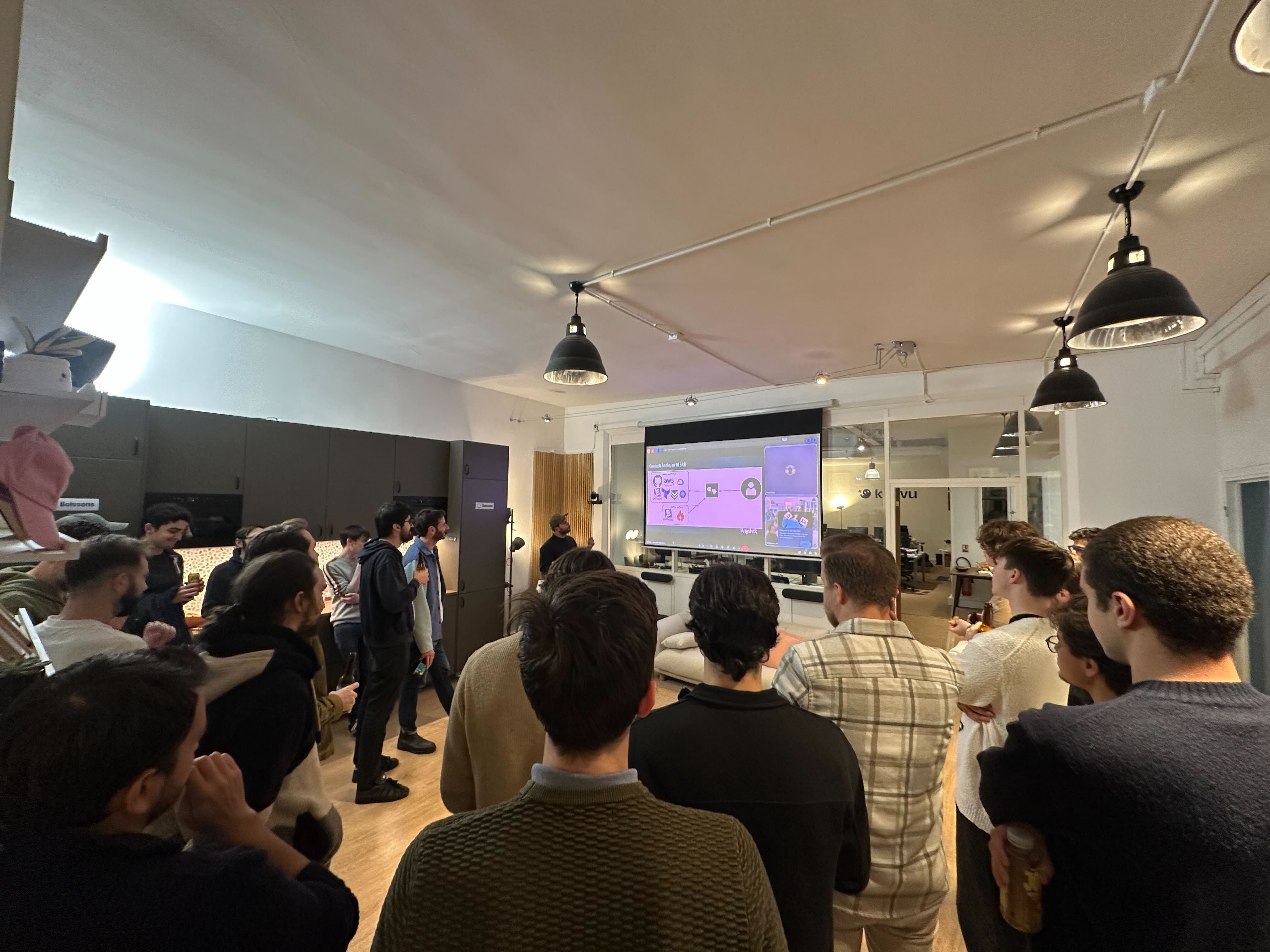 Engineers gathered at Konvu office for Konvupero tech talk