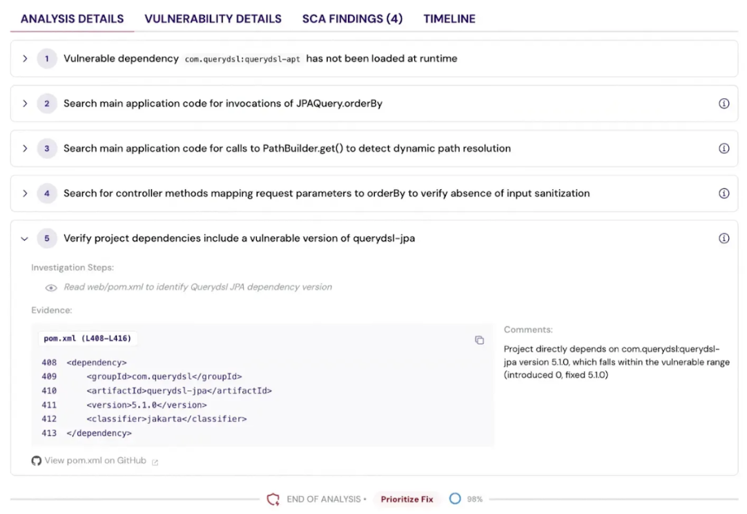 Assessment UI screenshot