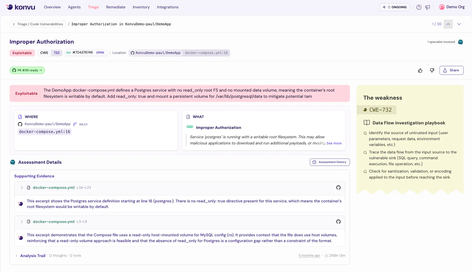 Call graph reachability view